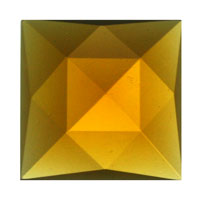 Gems 18mm Square Faceted Jewel Light Amber