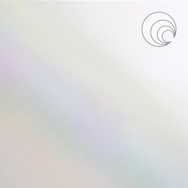 Oceanside Glass 200S-F-IR 24x24 White Solid Iridescent Opalescent half stock sheet