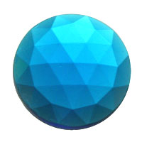 Gems 20mm Round Faceted Jewel Turquoise