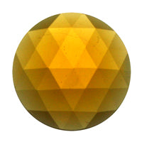 Gems 20mm Round Faceted Jewel Light Amber