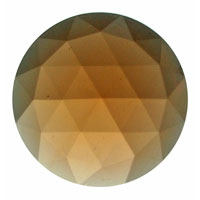 Gems 25mm Round Faceted Jewel Peach
