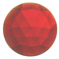 Gems 25mm Round Faceted Jewel Red