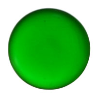 Gems 25mm Round Smooth Jewel Green