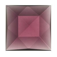 Gems 25mm Square Faceted Jewel Amethyst