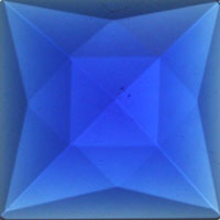 Gems 25mm Square Faceted Jewel Dark Blue