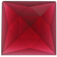Gems 25mm Square Faceted Jewel Gold Pink