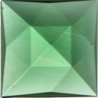 Gems 25mm Square Faceted Jewel Sea Green