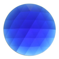 Gems 30mm Round Faceted Jewel Dark Blue