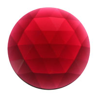 Gems 30mm Round Faceted Jewel Gold Pink