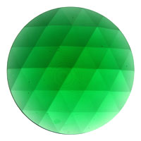 Gems 30mm Round Faceted Jewel Green