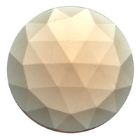 Gems 30mm Round Faceted Jewel Peach