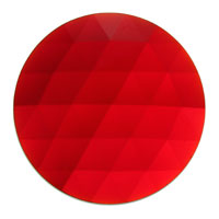Gems 30mm Round Faceted Jewel Red