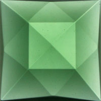 Gems 30mm Square Faceted Jewel Sea Green
