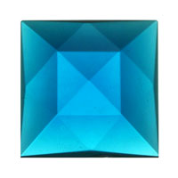 Gems 30mm Square Faceted Jewel Turquoise