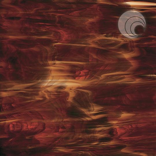 Oceanside Glass 317-6S-F 24x24 Dark Amber/ White Fusible half stock sheet