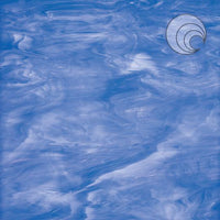 Oceanside Glass 337-2S-F 12x24 Light Blue/ White Fusible quarter stock sheet
