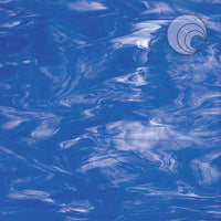 Oceanside Glass 337-6S-F 12x12 Dark Blue/ White Fusible eighth stock sheet