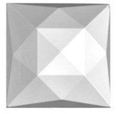 Gems 18mm Square Faceted Jewel Clear/Crystal