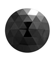Gems 15mm Round Faceted Jewel Black