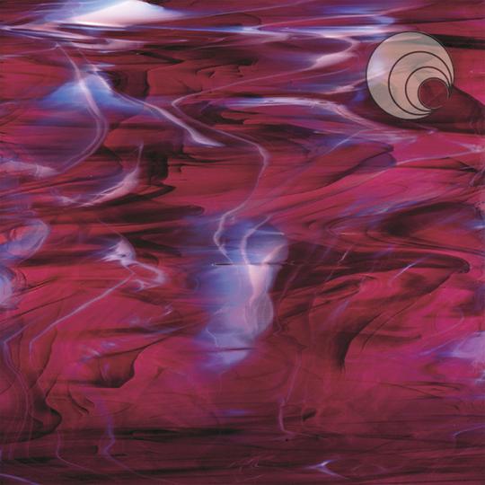 Oceanside Glass 349-6S-F 24x24 Dark Purple/ White Wispy Fusible half stock sheet