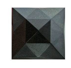 Gems 18mm Square Faceted Jewel Black