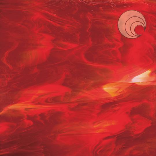 Oceanside Glass 357-1S-F 12x24 Red/White Smooth Fusible quarter stock sheet