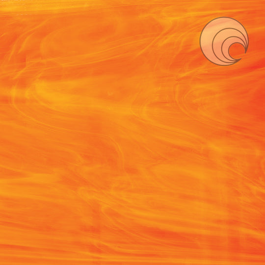 Oceanside Glass 377-1S-F 12x24 Orange/White quarter stock sheet