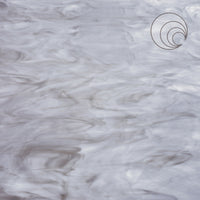Oceanside Glass 385-2S-F 12x12 White/Rain Cloud eighth stock sheet