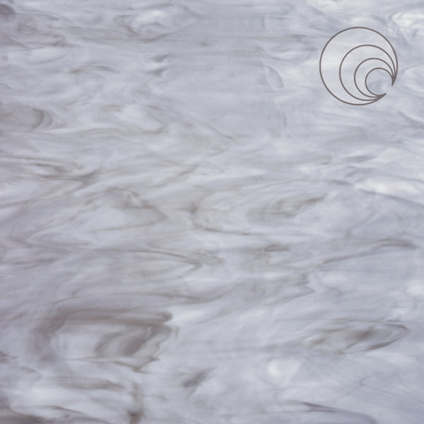 Oceanside Glass 385-2S-F 24x24 White/Rain Cloud half stock sheet