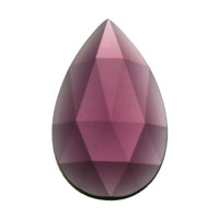 Gems 40 x 24mm Teardrop Faceted Jewel Amethyst