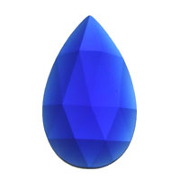 Gems 40 x 24mm Teardrop Faceted Jewel Dark Blue