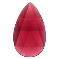 Gems 40 X 24mm Teardrop Faceted Jewel Gold Pink