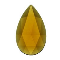 Gems 40 x 24mm Teardrop Faceted Jewel Light Amber