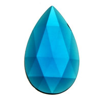 Gems 40 x 24mm Teardrop Faceted Jewel Turquoise