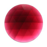 Gems 50mm Round Faceted Jewel Gold Pink