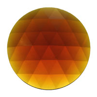 Gems 50mm Round Faceted Jewel Light Amber