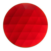 Gems 50mm Round Faceted Jewel Red