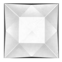 Gems 50mm Square Faceted Jewel Clear/Crystal