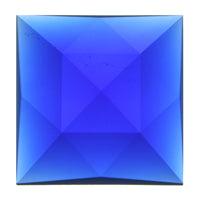 Gems 50mm Square Faceted Jewel Blue