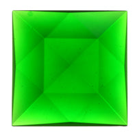 Gems 50mm Square Faceted Jewel Green