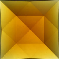 Gems 50mm Square Faceted Jewel Light Amber