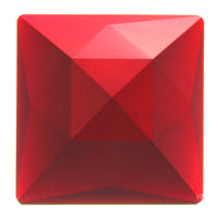 Gems 50mm Square Faceted Jewel Dark Red