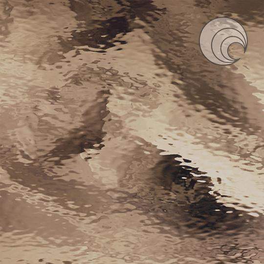 Oceanside Glass 518-1W-F 22x24 Bronze Waterglass Fusible half stock sheet