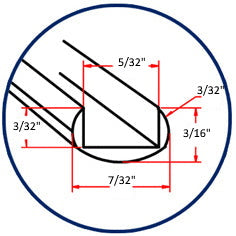 Lead Came U-Channel Cascade RU-107 (B face 3/16") Full Box (86) 45Lbs NO OTHER DISCOUNTS
