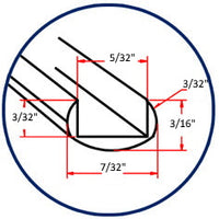 Lead Came U-Channel Cascade RU-107 (B face 3/16") Full Box (86) 45Lbs