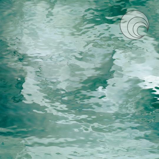 Oceanside Glass 528-1W-F 22x24 Sea Green Waterglass Fusible half stock sheet