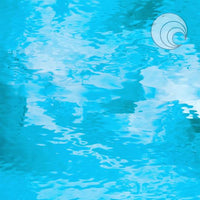 Oceanside Glass 533-1W-F 11x24 Sky Blue Waterglass Fusible quarter stock sheet