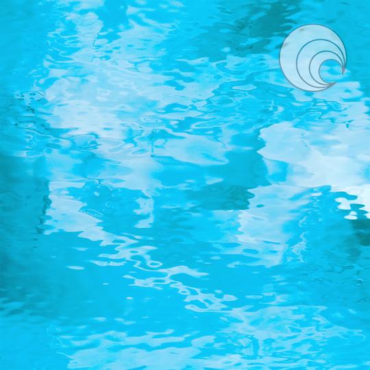 Oceanside Glass 533-1W-F 11x24 Sky Blue Waterglass Fusible quarter stock sheet