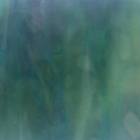 Bullseye Glass 6436-00N 10x17.5 Light Celery & Olive Green w/Turquoise & Gold Purple Streak Mottle DISC quarter stock sheet