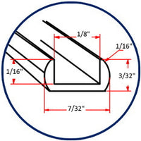 Lead Came U-Channel Cascade RU-94 (B face 3/32) Full Box (134) 45Lbs